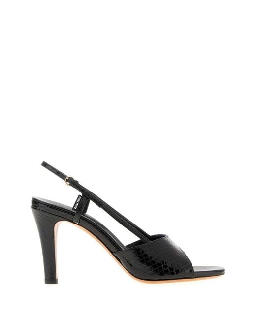 Miu Miu Black Leather Heels