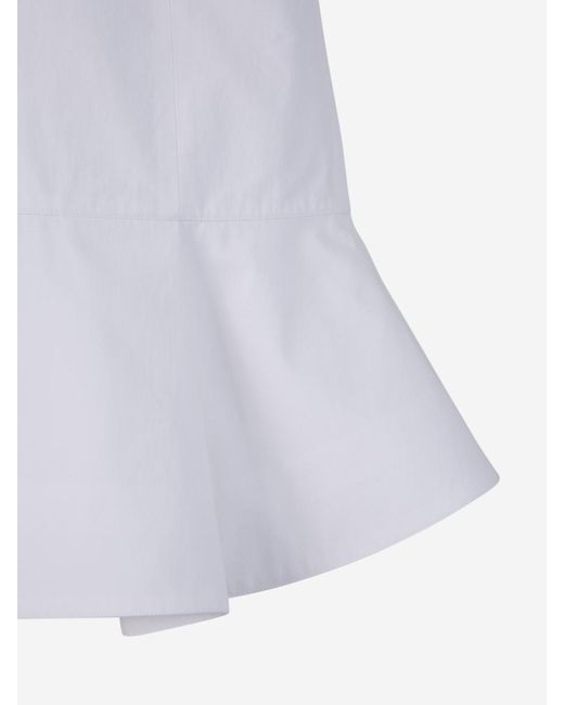 Khaite White Cotton Mini Dress