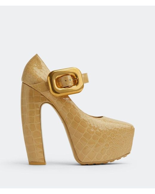 Bottega Veneta Mostra Mary-jane Pump in Metallic | Lyst