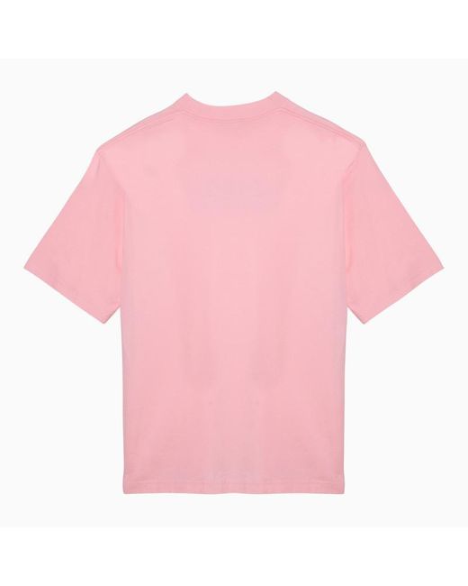 Marni Pink T Shirt With Logo Bouquet for men
