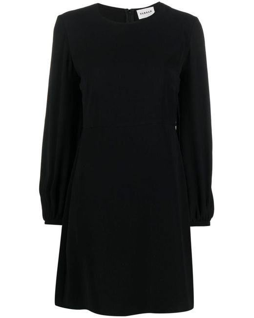 P.A.R.O.S.H. Black Long-sleeved A-line Mini Dress