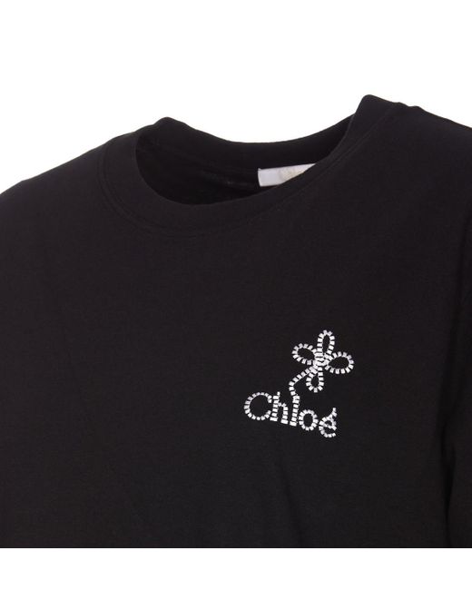 Chloé Black Chloè T-Shirts And Polos