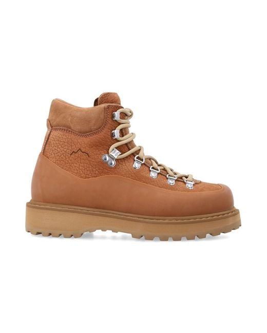 Diemme Brown Roccia Vet Gomma Cognac Leather Boots