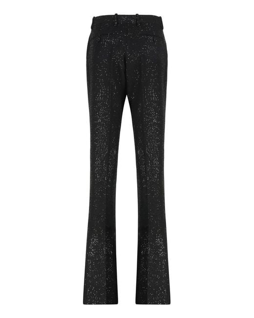 Tom Ford Black Tailored Straight Trousers