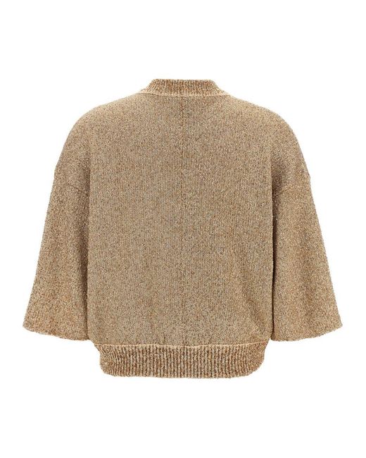 Nude Natural Sequin Cardigan