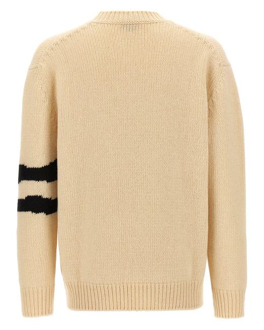 Alexander McQueen Black Contrast Intarsia Sweater for men