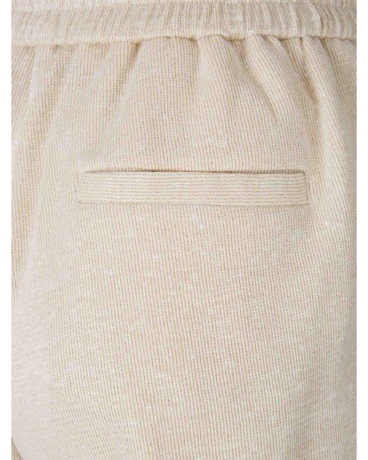 Peserico White Formal Linen Pants