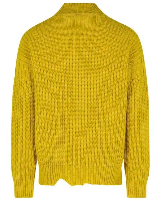 Marni Yellow Mustard Virgin Wool Turtleneck Sweater for men