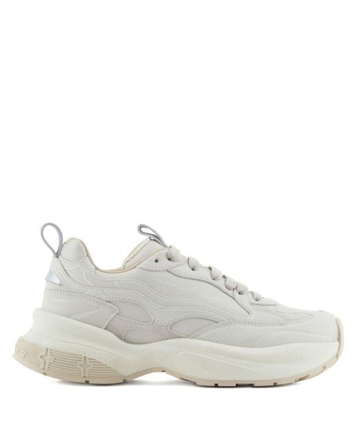 Emporio Armani White Chunky Platform Sneakers
