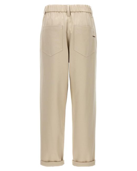 Brunello Cucinelli Natural Cotton Trousers Pants