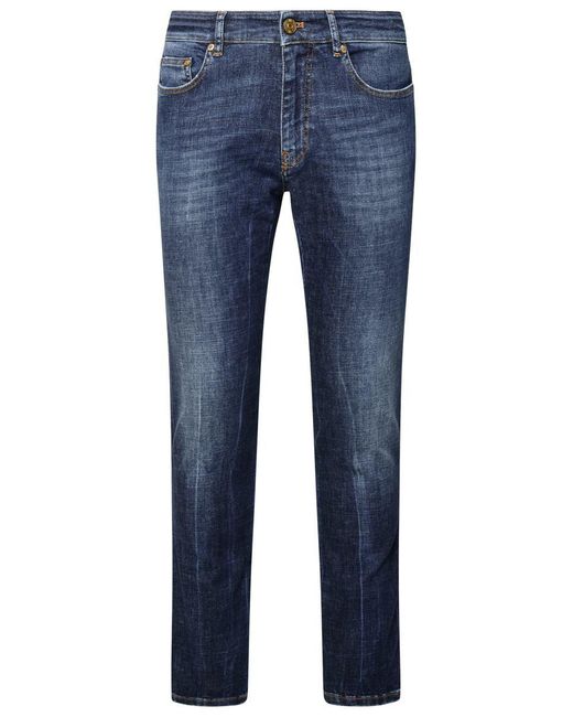 Pt05 Midnight Blue Cotton Jeans for men