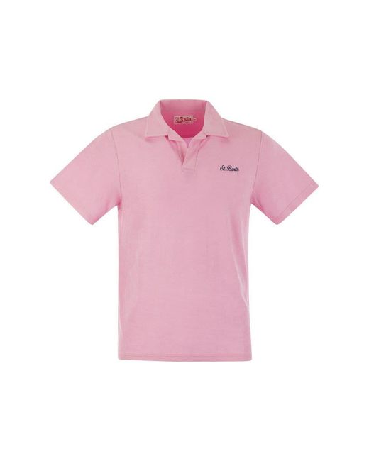 Mc2 Saint Barth Pink Jeremy - Cotton Terry Polo Shirt for men