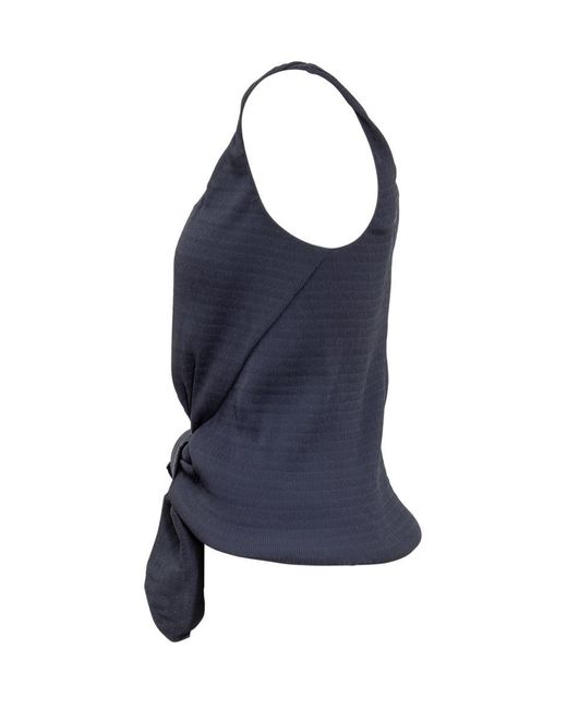 J.W. Anderson Blue Top With Straps And Knotted Detail