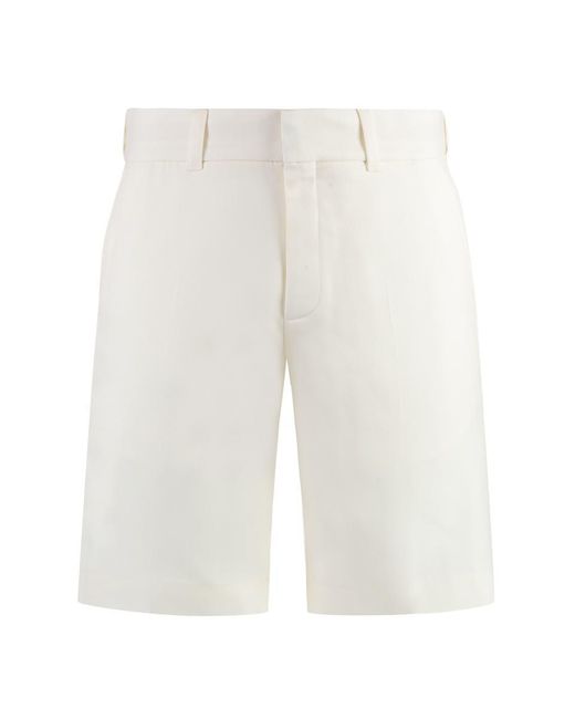 Casablancabrand White Wool Bermuda-shorts for men