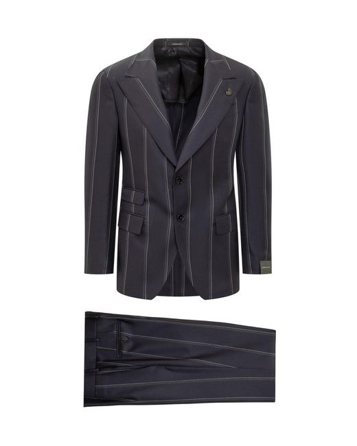 Gabriele Pasini Blue Pinstripe Suit For for men