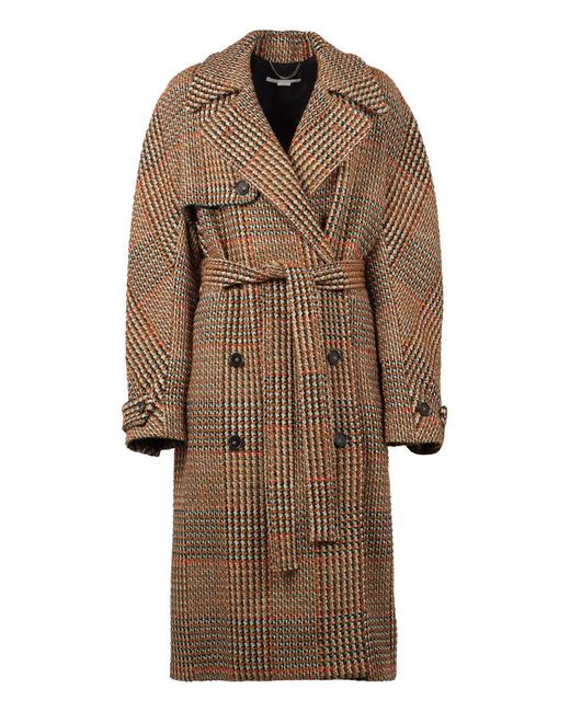 Stella McCartney Brown Wool Tweed Coat