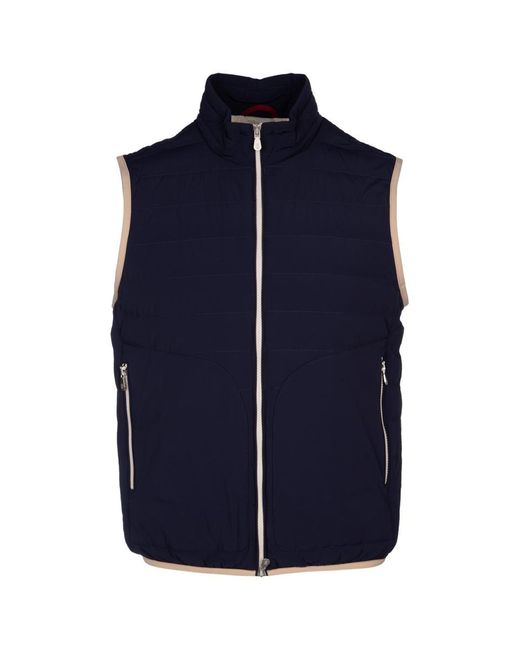 Brunello Cucinelli Blue Jackets And Vests for men