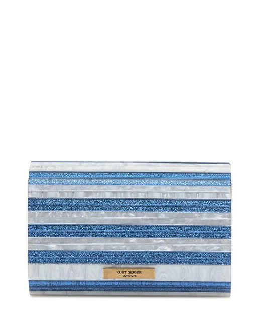 Kurt Geiger Blue Eagle Party Clutch Bag