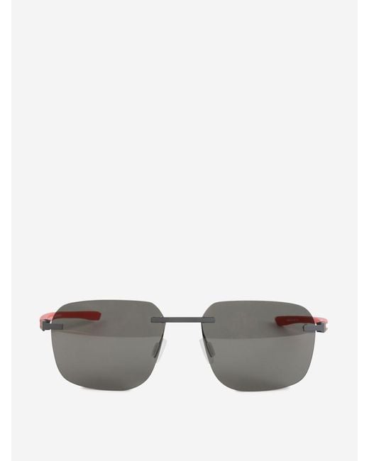 Tag Heuer Gray Vingt Sept Rectangular Sunglasses for men