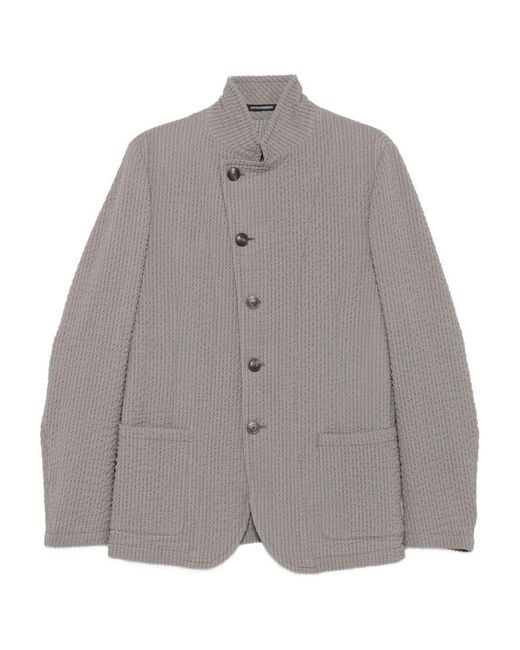Emporio Armani Gray Wool Jacket for men