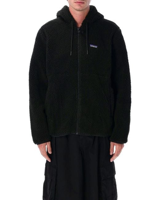 Patagonia Black Retro-x Fleece Hoody Jacket for men