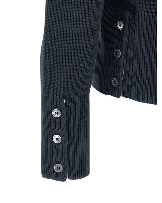 Thom Browne Blue '4Bar' Sweater for men