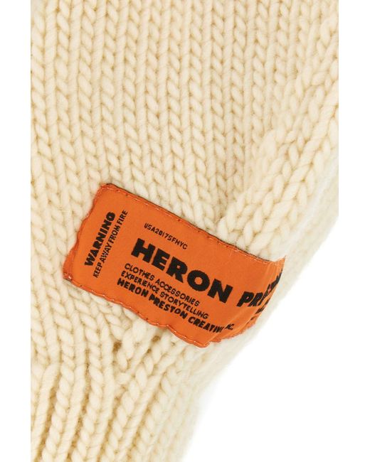 Heron Preston White Ivory Wool Sweater