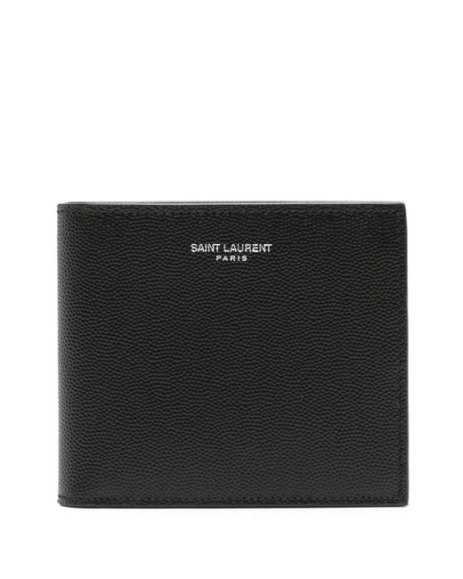 Saint Laurent Black Paris Leather Wallet for men