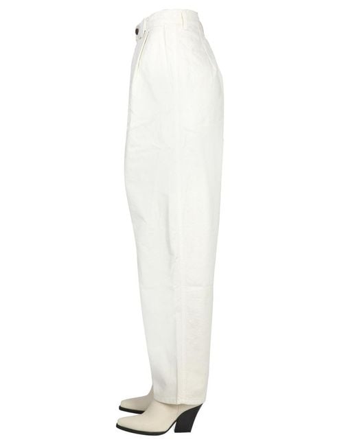 Magda Butrym Classic Denim Jeans in White | Lyst