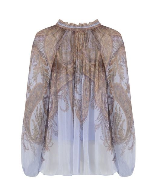 Zimmermann Multicolor Blusa Billow Hypnotic