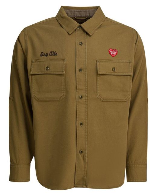 Human Made Green "work" Overshirt Jacket for men
