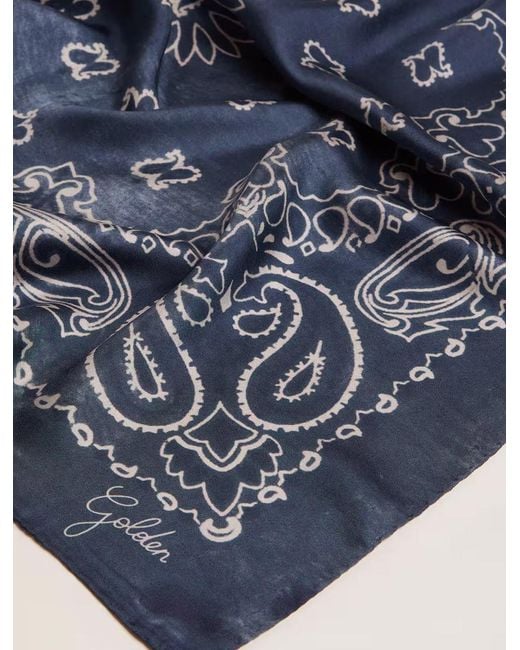 Golden Goose Deluxe Brand Blue Scarfs for men