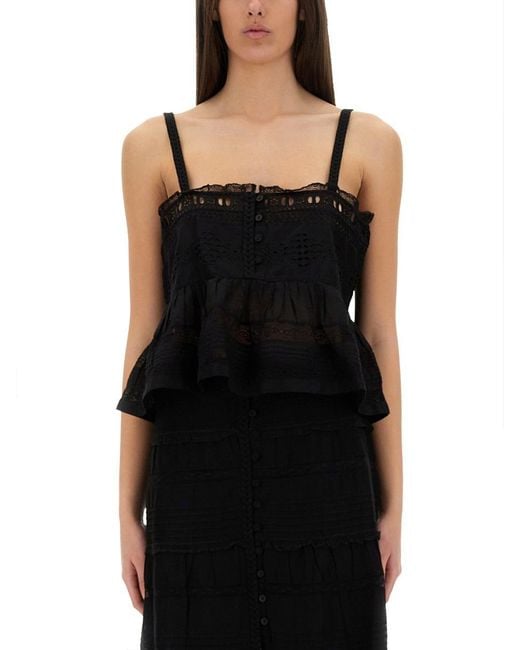 Isabel Marant Black Denys" Top
