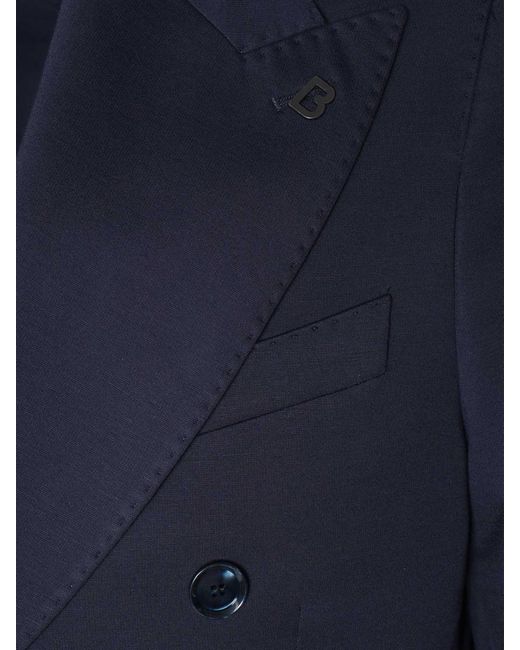 BRERAS Milano Blue Double-Breasted Dress for men