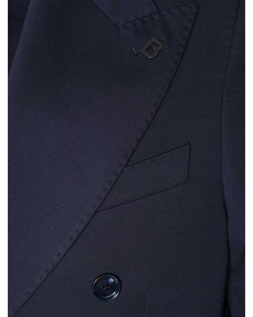 BRERAS Milano Blue Double-Breasted Dress for men