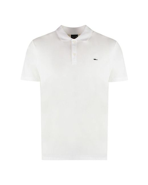 Paul & Shark White Cotton-Piqué Polo Shirt for men