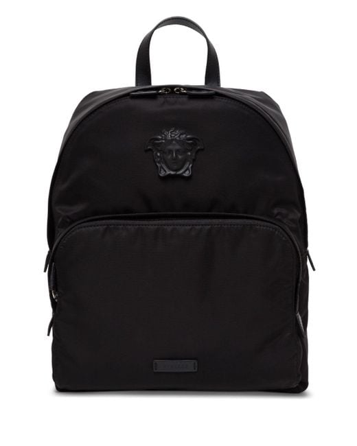 Versace Synthetic Ce Black Nylon Backpack With Medusa for Men Lyst Canada