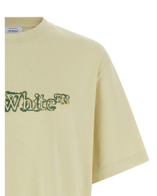 Off-White c/o Virgil Abloh Natural Cloudy Arrow Skate T-Shirt for men
