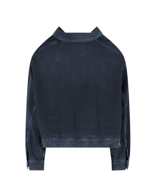 Balenciaga Blue 'off-shoulder' Denim Jacket for men