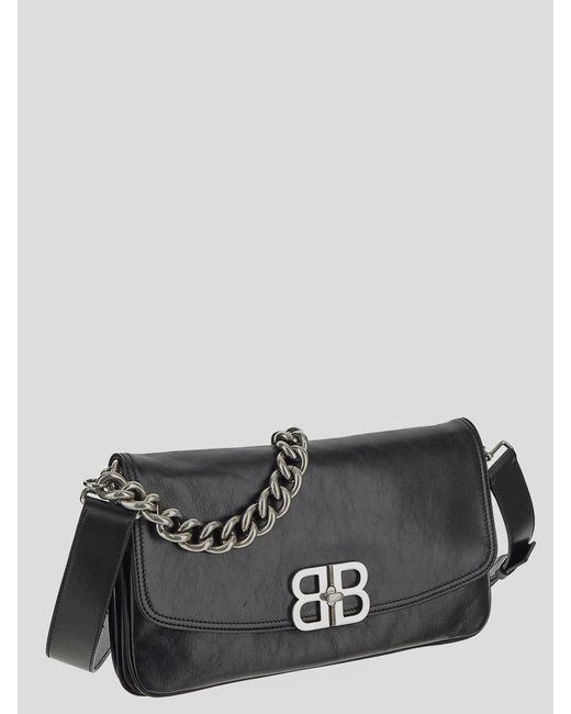 Balenciaga Large BB Soft Flap Leather Shoulder Bag - Farfetch