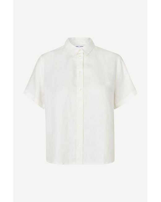 Samsøe & Samsøe White Mina Ss Shirt Np