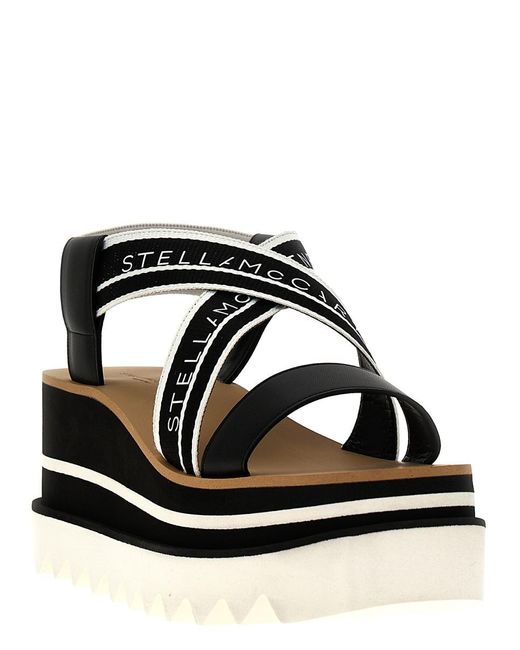 Stella McCartney Black Sneak Elyse Sandals