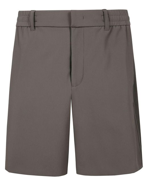 Emporio Armani Gray Nylon Bermuda Shorts for men