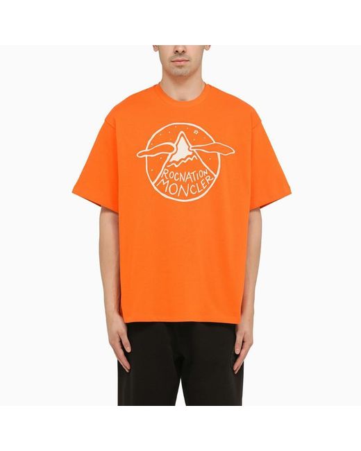 Moncler Genius Orange Moncler X Roc Nation By Jay-z T-shirt With Logo for men