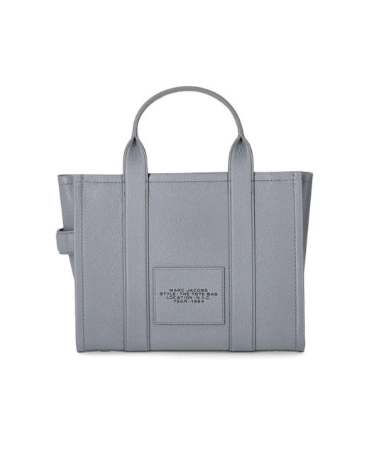 Marc Jacobs Gray The Leather Medium Tote Grey Handbag