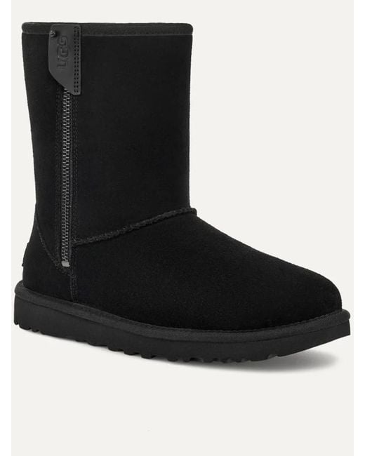Ugg Black Classic Short Bailey Zip Shoes
