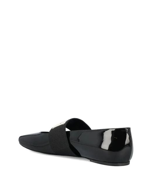Givenchy Black Sliced Square Ballerinas
