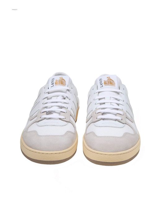 Lanvin White Clay Low Top Sneakers for men