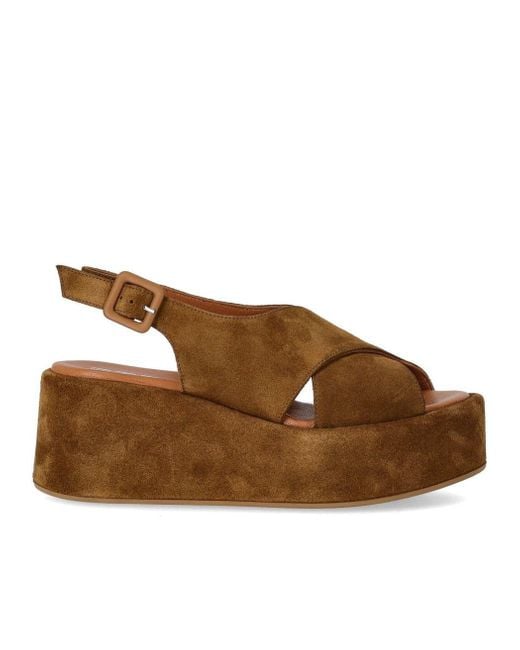 Strategia Brown Toffee Platform Sandal