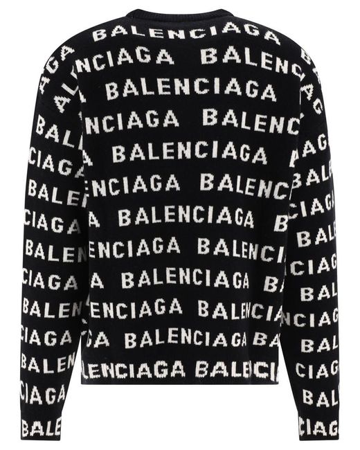 Balenciaga Black Sweater With Logo for men